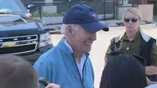 Biden reacts to former President Trump's mugshot