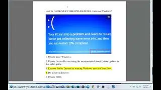 Fix DRIVER CORRUPTED EXPOOL Blue Error on Windows