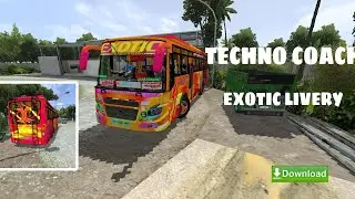 TECHNO COACH BUS MOD LIVERY #tranding #bussimulatorindonesia #bussid #keralabus