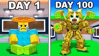 I Survived 100 Days As Every Brainrot In Steal A Brainrot