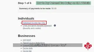 EP02 How to Pay Personal Tax on CRA Website