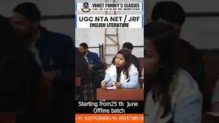 Best coaching for UGC NET English In India ! Offline Batch Registration Open ! Learn From Champions