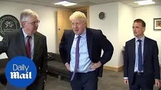 Boris Johnson arrives in Wales to meet the Welsh First Minister