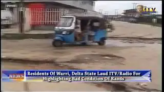 Residents Of Warri, Delta State Laud ITV/Radio For Highlighting Bad Condition Of Roads