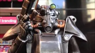 Full size Fallout power armour display stand