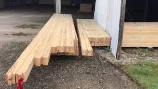 3 ply laminated columns getting ready to be delivered for the next pole barn project.