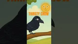 Thirsty Crow| clever crow story| Moral Stories for kids| Rhymes #thirstycrowstory