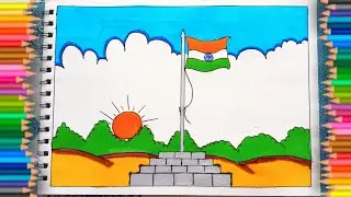 Easy Independence Day Drawing | 15 August drawing | Drawing Tutorial | independence Day