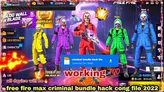 ||FREE FIRE RED CRIMINAL BUNDLE HACK CONG FILE IN 2022||ALL DEVICE WORKING🔥💯