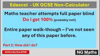 GCSE Non-calculator - Walkthrough - Let's mark my work ...