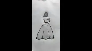 Beautiful Girl with Beautiful Dress | Easy & Simple Drawing #art #ytshorts #shorts #viral #trending