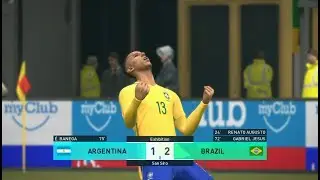 PES 2018 PS3 - ARGENTINA vs BRASIL - CPU VS CPU - Football game