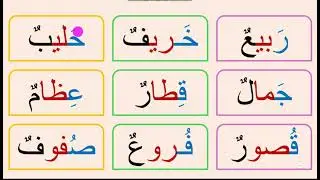 تدريب على تهجي و قراءة كلمات  رباعية الحروف    learn_arabic#