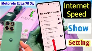 Moto Edge 70 5g Internet Speed ON Status Bar | How to show net speed in moto edge 70 5g