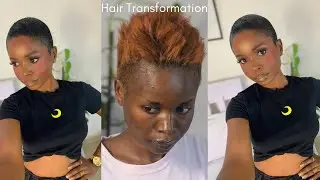 New Hair cut/ ginger to black Hair/ slicked hair and more/ sleeked hair tutorial