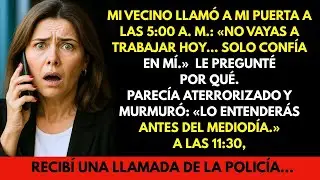 Mi vecino llamó a mi puerta a las 5 a  m   «No vayas a trabajar hoy » Al mediodía entendí por qué