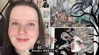 Studio Vlog 03 - Packing Etsy Orders + Art Hauls!