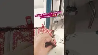 Sewing wallet binding by machine #chezvies #sewing #shorts