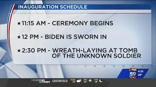 Inauguration Day schedule