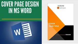 How to design cover page in Microsoft word | Design - 1 | Bangla Tutorial
