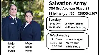 Hickory, NC, The Salvation Army Holiness Meeting (continued) - January 11, 2026
