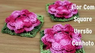 Flor com square - Canhoto - Cortina - Cris Benvenuto
