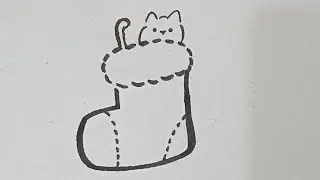 How to draw cute cozy cat 😺😍||easy cat sketch||drawing tutorial||cat drawing