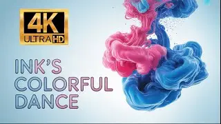 Relaxing 4k Ink in Water Video | Calming Piano Music for Meditation, Focus & Stress Relief