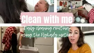 Clean with me // FlyLady Method // Daily Cleaning Routines
