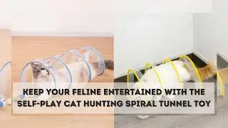 Self-Play Cat Hunting Spiral Tunnel Toy - Indoor Cat Activity Structure, Portable and Foldable Toy