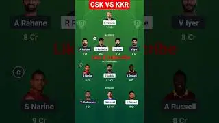CSKVSKKR #dream11 #csk #kkr #ipl  #msdhoni #fantasy #shorts #shortsfeed #cskvskkr #cric11forecast