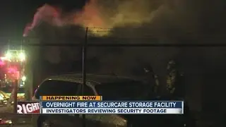 Crews working on fire at Tulsa self-storage facility