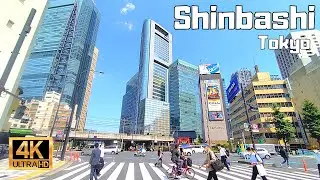 【4K Japan Walk】Shinbashi. Energetic 