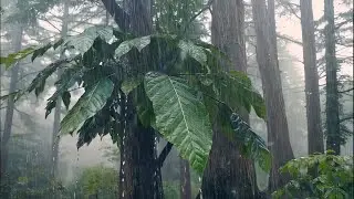 No Thunder &ndash; Heavy Rain Sounds on Forest Leaves, Ultimate Calm for Sleep or Relax
