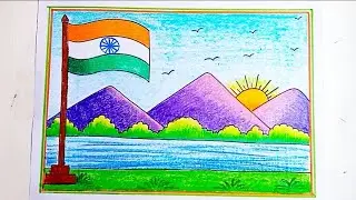 Republic Day Drawing// Drawing for Republic Day//   Indian National Flag Drawing