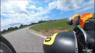 Joe and Kirstin on their second sidecar race ever.
