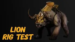 Lion 3D model Rig Test