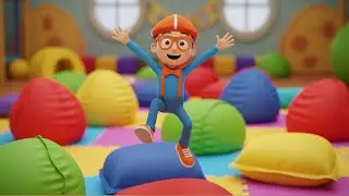 Blippi Pulou nos Pufes Engraçados | Rimas e Canções Infantis para Crianças