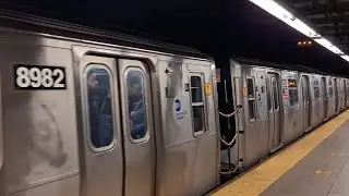 [Rare!]:Manhattan bound Kawasaki R160B Siemens/Alstom mix (R) train @Atlantic Avenue-Barclays Center