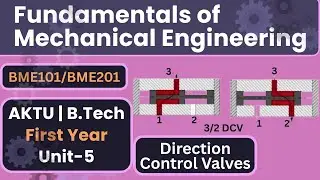 Direction Control Valves and Its Types | BME101 / BME201 Mechanical Engineering AKTU BTech 1st Year