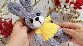 🐰ПЛЮШЕВЫЙ ЗАЙЧИК ВЯЗАНЫЙ КРЮЧКОМ/crochet bunny