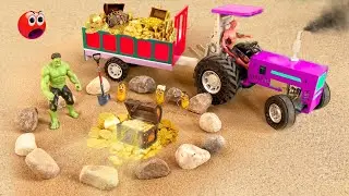 diy tractor mini gold mining equipment scince project | Heavy Machinery for Gold Rush @sanocreator