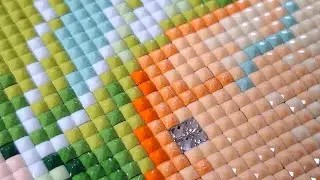 Relaxing ASMR Diamond Painting Art - No Talking - Real Time - Diamond Art Club - Chroma