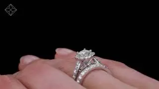 UT51 - Platinum Set Roxy Diamond Wedding & Engagement Ring Set