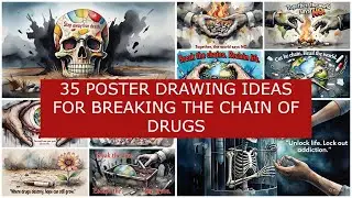 Break the Chain of Addiction Poster| International Day Against Drug Abuse Poster Drawing 2025