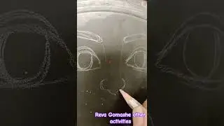 shree krishna drawing on Tulsi pot 🦚
