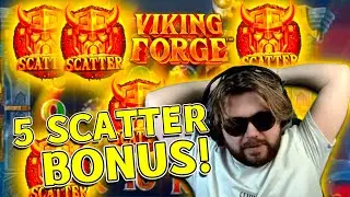 🔥 5 SCATTER BONUS ON VIKING FORGE! (AMAZING BONUS WIN) ⚔️