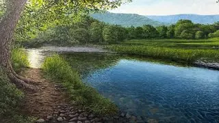 Painting a Riverside Landscape | Timelapse | Part 3
