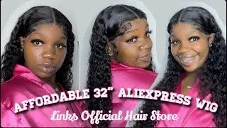 Affordable Deep Wave 32” Aliexpress Wig 💕| Review + Install | 250% Density | Links Official Hair |
