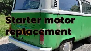 Vw T2 baywindow campervan. Starter motor replacement.
